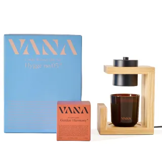 【VANA】Hygge No. 03 實木款香氛暖燈禮盒 可調光(玫瑰花香調/溫柔花果調)