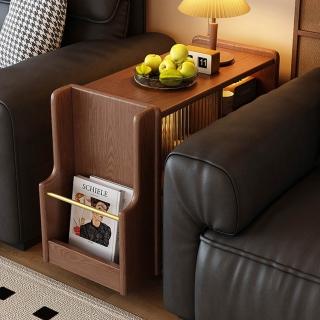 【XINGMU 興沐】可移動實木小茶幾 床頭置物架(一物多用)