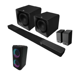 【Klipsch】Flexus Core 300+SUB 200 x2+SURR 200 7.2.4聲道雙重低音天空聲霸全配劇院組(釪環公司貨)