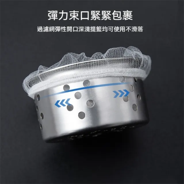 【晴安居】廚餘攔截細密網眼水槽濾水網 有效防堵不髒手廚房流理台過濾網(2組)
