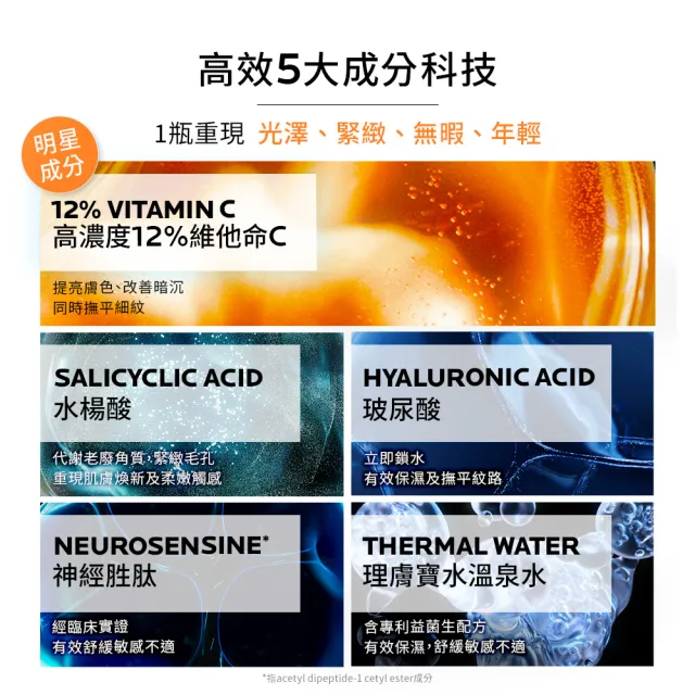 【理膚寶水】C12肌光活膚精華 30ml 年度限定組A(C12肌光瓶/抗老)