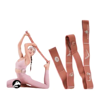 【麥克健身】11段體式引導數字分段彈力帶 多功能彈力繩(拉力帶 彈力繩 阻力帶 阻力繩 健身 瑜珈 翹臀)