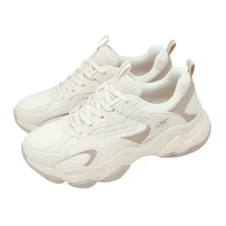 【SKECHERS】休閒鞋 Bobs Diego 女鞋 米白 輕量 緩衝 老爹鞋(117685-NAT)