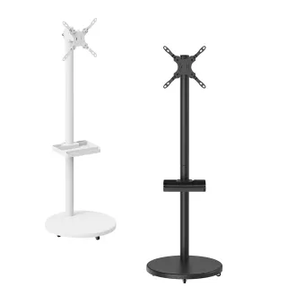 【Ermutek 二木科技】移動式落地螢幕支架 隨行閨蜜機支架(17-43吋螢幕適用/承重15公斤/黑白雙色可選)