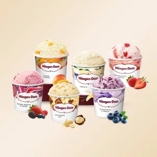 【哈根達斯_官方直營】冰淇淋迷你杯100mlx12入 口味任選(熱賣口味 歡樂派對/極致醇厚/巧酥嘉年華 即期良品)