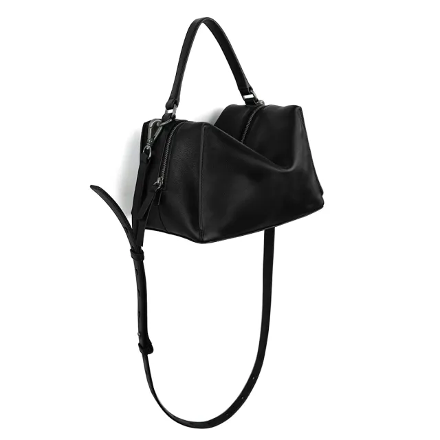 【Darker Than Black】雙11 Mini Valley Cube Shoulder Bag 迷你方型軟包/黑(真皮包包 斜背包/側