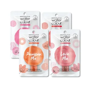 【曼秀雷敦】Water Color水彩潤唇膏 3入組(口味任選 閃耀紅 / 暖陽橙 / 甜戀粉/柔暮棕)