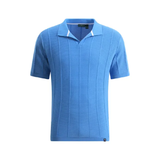 【CHERVO】NEWCASTLE - KNITWEAR 男士 翻領短袖上衣 藍色(N0273-5003)