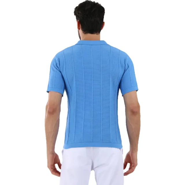 【CHERVO】NEWCASTLE - KNITWEAR 男士 翻領短袖上衣 藍色(N0273-5003)