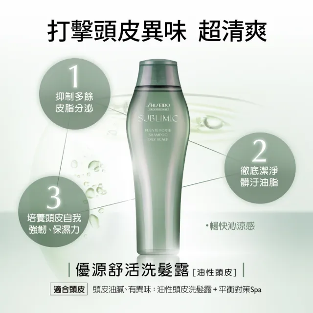 【資生堂專業美髮】優源舒活頭皮洗護組(洗髮露250ml+修護乳)