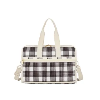 【Lesportsac】輕量尼龍 中型旅行袋(4318 蘇格蘭塔坦)