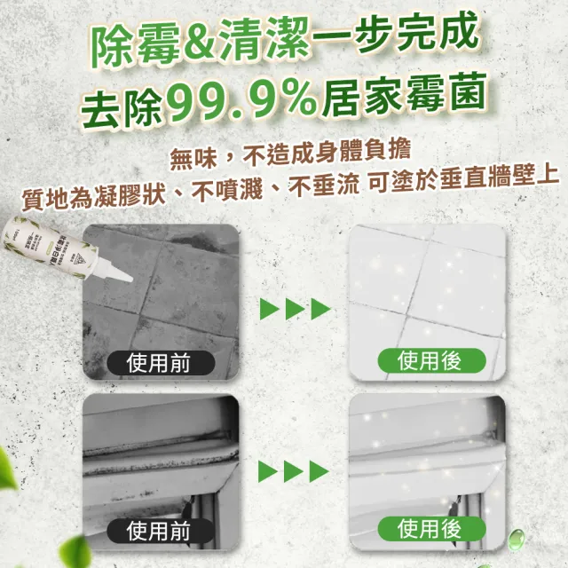 【綠森活】淨白職人深層除霉凝膠100mlx6入(新年掃除/防黴/台灣製/溫和不刺鼻)