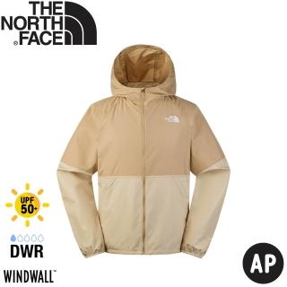 【The North Face】男 防風防潑水連帽外套 AP《卡其》81PO/防風外套/連帽外套/防潑水外套/風雨衣
