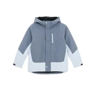 【GIORDANO 佐丹奴】童裝刷絨防風連帽外套(81 海王星藍X低調藍)