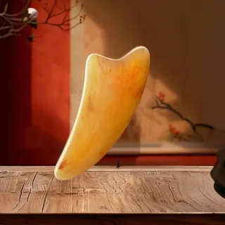 【華佗牌】牛角刮痧板-單只(面部刮痧 經絡撥筋 撥筋棒 全身通用  按摩棒)