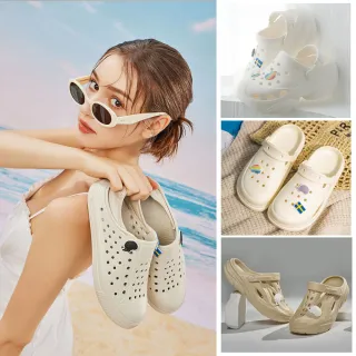 【SCANDINAVIAN FOREST 北歐小刺蝟】洞洞鞋/涼拖鞋/水鞋/沙灘鞋/布希鞋/厚底鞋/增高鞋防潑水(多款任選)