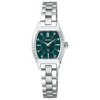 【SEIKO 精工】LUKIA 芙蓉顏值石英酒桶型女錶-綠x銀/21mm 送禮 禮物(SSWA017J/4N30-01D0G)