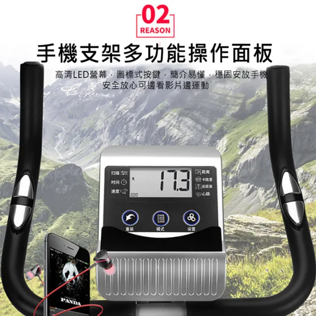【X-BIKE】家用豪華款平板雙向磁控立式健身車 5KG飛輪/8檔阻力/心率偵測 60400
