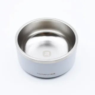 【HomeRun 霍曼】雙層不鏽鋼寵物碗(1000ml)