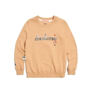 【EDWIN】江戶勝 女裝  勝太郎好友長袖T恤(土黃色)