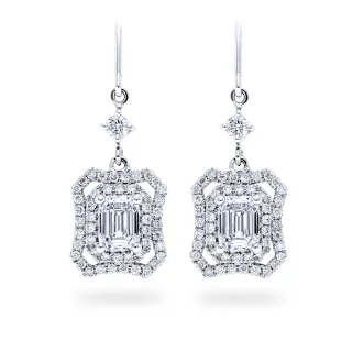 【Vividventure 亞帝芬奇】GIA 1克拉 FSI2 天然鑽石 真鑽 耳環 閃耀境界(14K金台+18K金耳勾)