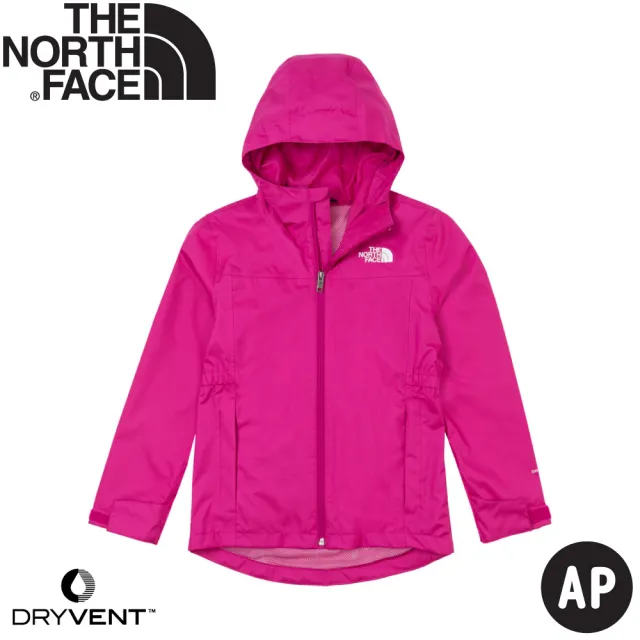 【The North Face】童 連帽風衣《紫紅》7WPW/連帽衝鋒衣/兒童外套