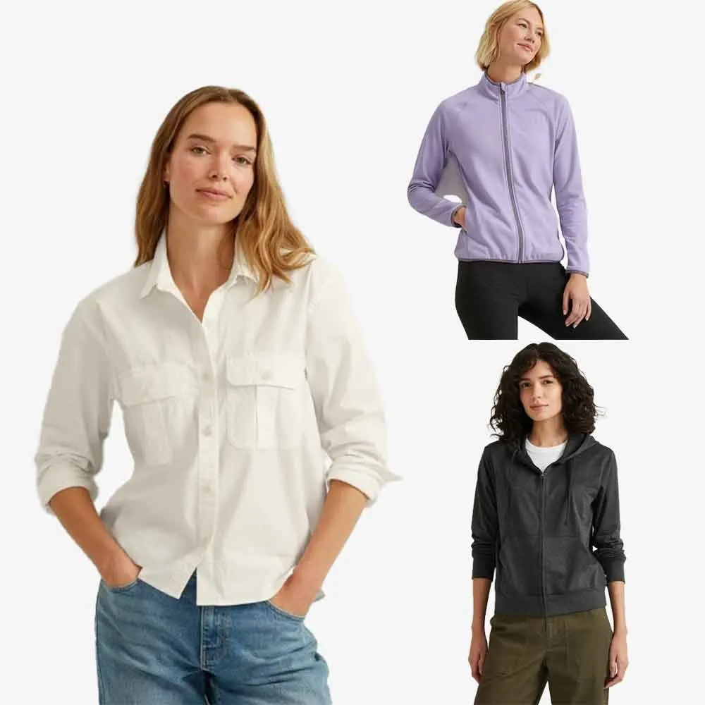 【Eddie Bauer】女款保暖抓絨外套/立領上衣/棉質襯衫 任選