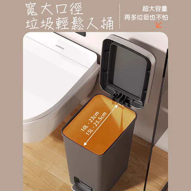 【isona】10L 不鏽鋼框 腳踏按壓式垃圾桶(垃圾筒 回收桶 分類垃圾桶)
