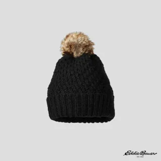 【Eddie Bauer】女款Cabin 仿毛球針織毛帽-黑色(16454152)