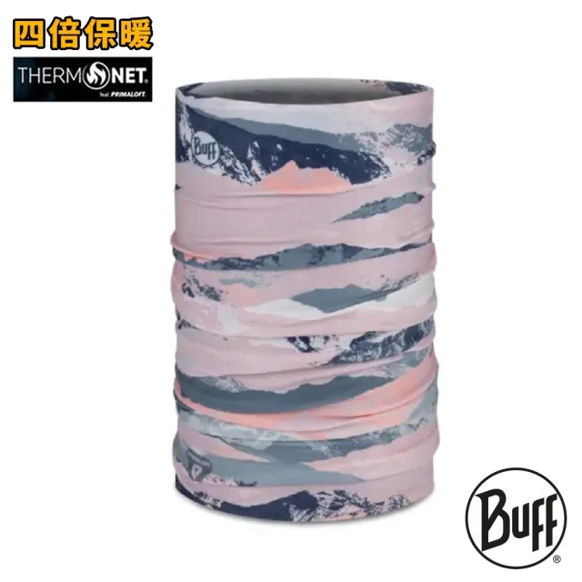 【BUFF】動態禦寒頭巾 玫紅山景 BF134525-341(保暖/防曬/健行/單車/爬山/吸濕排汗)