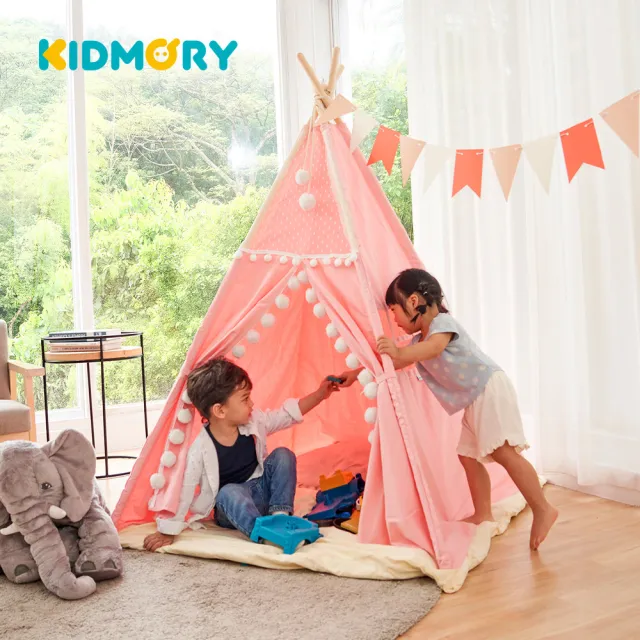 【KIDMORY】印地安遊戲帳篷-粉紅色(兒童帳篷 遊戲屋 印地安帳 兒童遊戲帳篷KM-562)