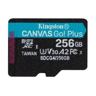 【Kingston 金士頓】Canvas Go!Plus microSD 256GB/200MB/s 記憶卡(SDCG4/256GB)