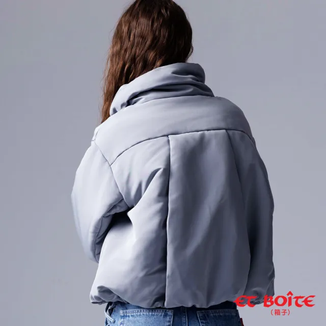 【BLUE WAY】女裝 蝴蝶結繡花高領 鋪棉外套-ETBOITE箱子