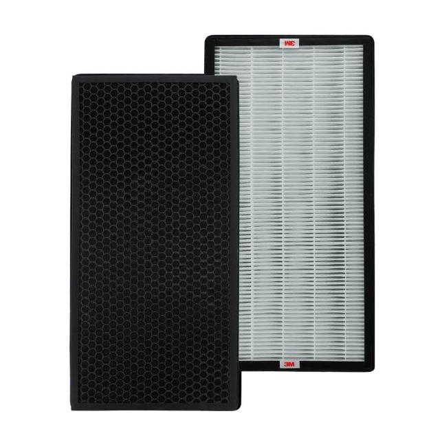 【3M】原廠濾網 全效型空氣清淨機靜電活性碳複合濾網-去味加強型 2片組 S500-CF(適用機型：FA-S500)