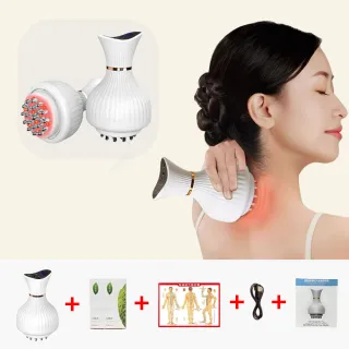 【YAOCHEN 瑤辰】遠紅外發熱經酪刷-智能養生刷(贈精油10ml*+經穴圖 美體刷 經絡刷 按摩刷 纖體刷)