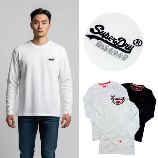 【Superdry】極度乾燥 長T 男版 長袖 多款 T恤 素面 圓領 上衣 素T 多款 superdry 印度製(7418)