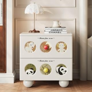 【XINGMU 興沐】全實木床頭櫃 高階感黑色邊櫃(一物多用)