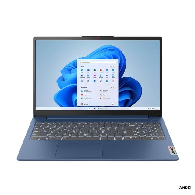 【Lenovo】Office 2024組★15.6吋R5輕薄筆電(IdeaPad Slim 3/82XQ00TFTW/R5-7520U/16G/512G/W11/藍)