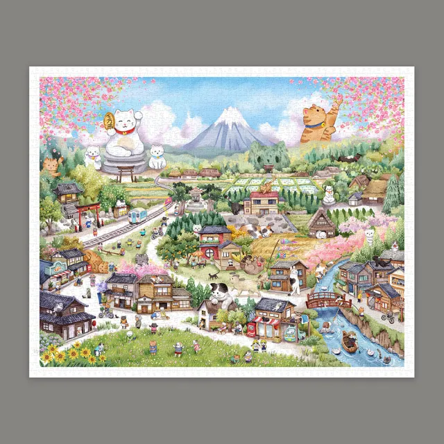【Pintoo】YUKAN - 招財貓村莊 - 拼圖2000片