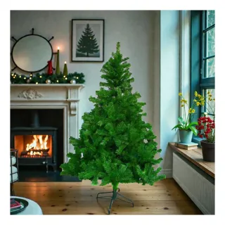 【摩達客】台灣製15尺/15呎 450cm 豪華版綠聖誕樹(不含飾品/含100燈LED燈9串/附跳機控制器/本島免運費)