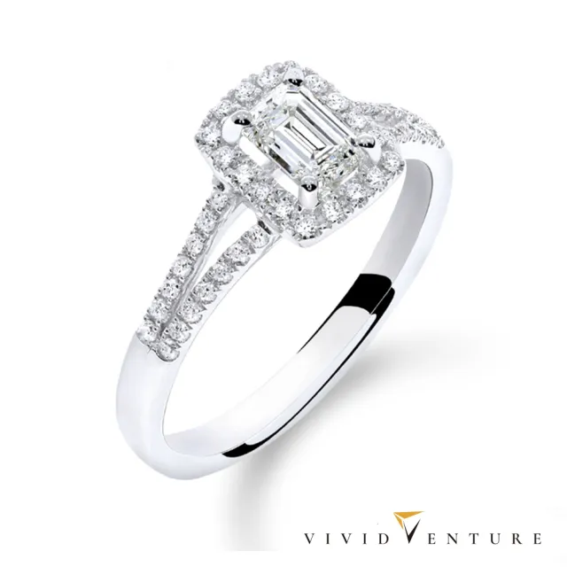【Vividventure 亞帝芬奇】鉑金 GIA 50分 FSI1 天然鑽石 真鑽 戒指 古典靜謐