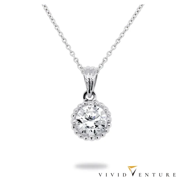 【Vividventure 亞帝芬奇】GIA 30分 DSI2 3VG 八心八箭 天然鑽石 真鑽 項鍊 閃耀漣漪(14K金台+14K金鍊)