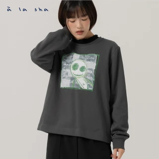 【a la sha】阿財隨筆插圖長袖T