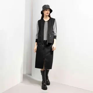 【GINKOO 俊克】拉鏈針織背心外套