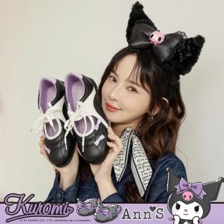【Ann’S】Ann’S X Sanrio三麗鷗 酷洛米聯名 鞋面小蝴蝶結 瑪莉珍Q彈德訓鞋2cm(黑)