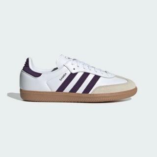 【adidas 愛迪達】SAMBA OG 白紫 女款 休閒鞋 復古(JS1392)