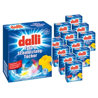 【Dalli德國達麗】神奇洗衣吸色紙-日常養護15片x12盒(吸色片/吸色布/防染色)