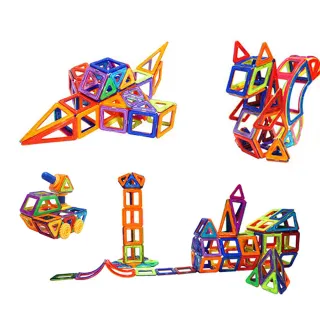 【i-Smart】磁力積木 擴充片-40件組(附收納盒｜磁吸積木｜磁力片｜益智玩具)