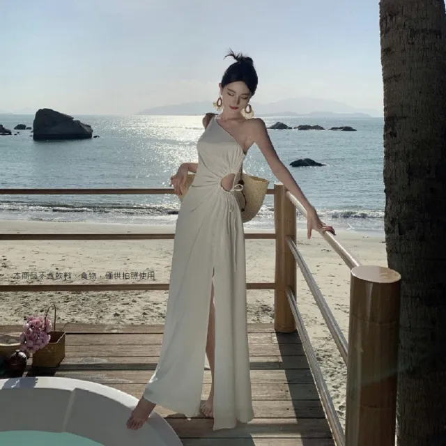 【AS 梨卡】洋裝 連身裙 小仙女 洋裝喜宴 收腰長洋裝 白色長洋裝 知性洋裝 辣妹洋裝  C6588