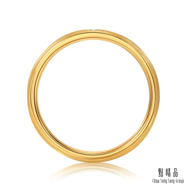 【點睛品】方圓樹紋 黃金鑽石戒指(女戒)